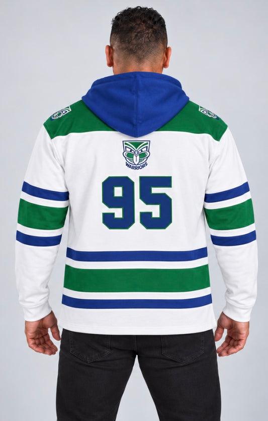 WARRIORS 95 Ice Hockey Hoodie – Green/Blue