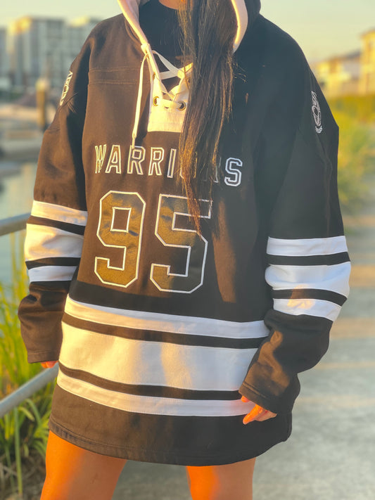 WARRIORS Ice Hockey Hoodie – Oversized Fit