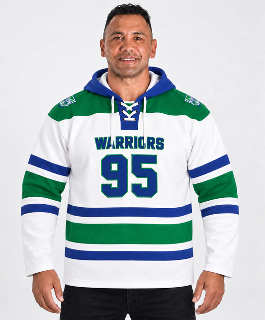 WARRIORS 95 Ice Hockey Hoodie – Green/Blue