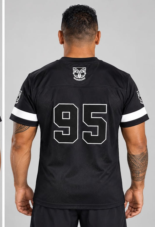 WARRIORS 95 Football Jersey - Black