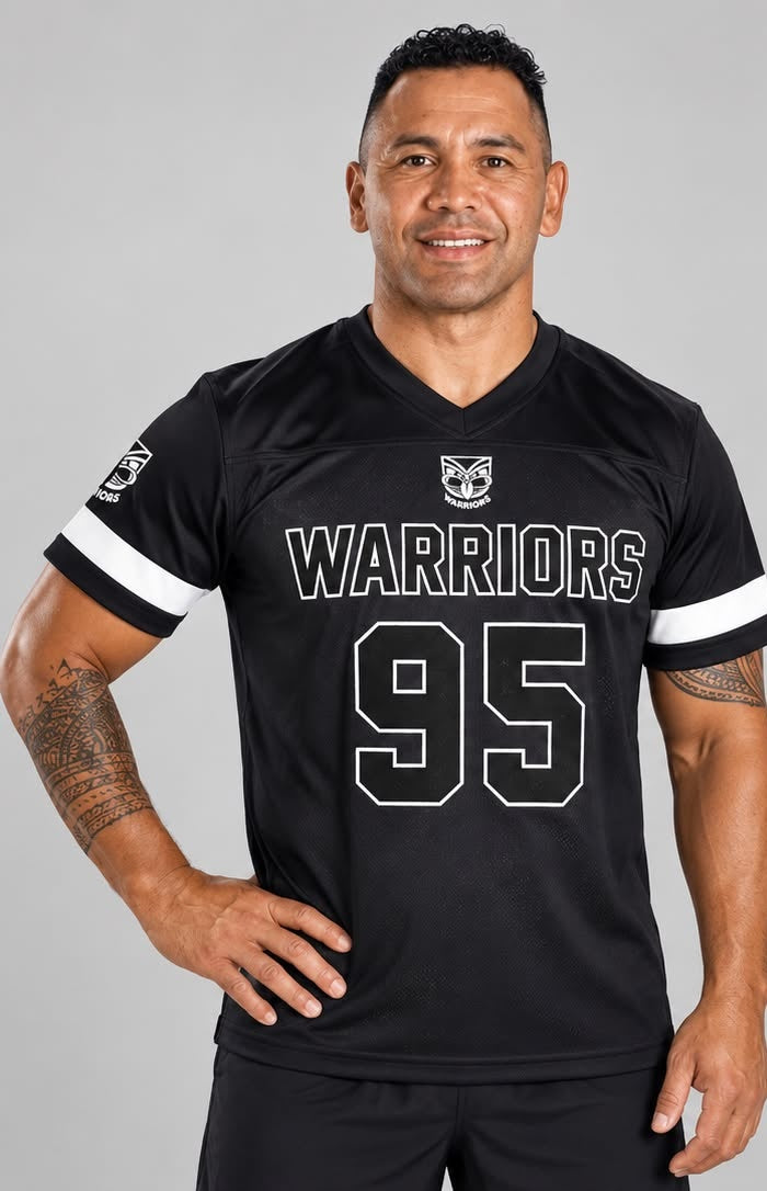 WARRIORS 95 Football Jersey - Black