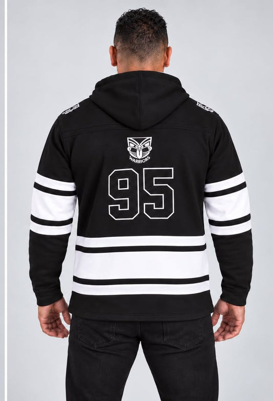 WARRIORS 95 Ice Hockey Hoodie – Black