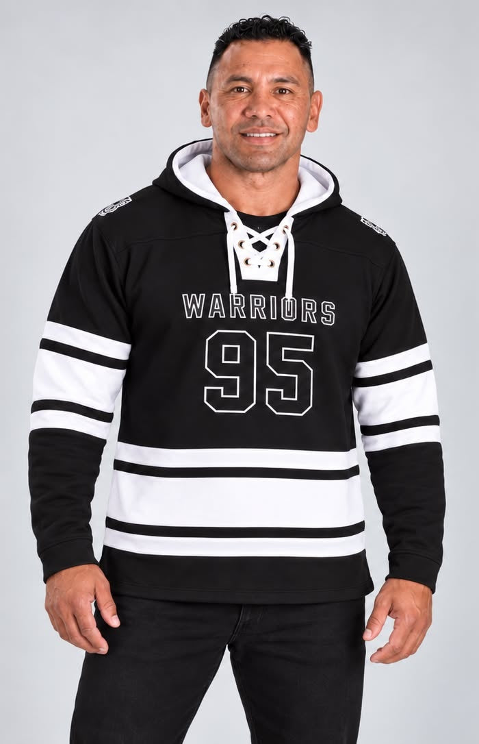 WARRIORS 95 Ice Hockey Hoodie – Black
