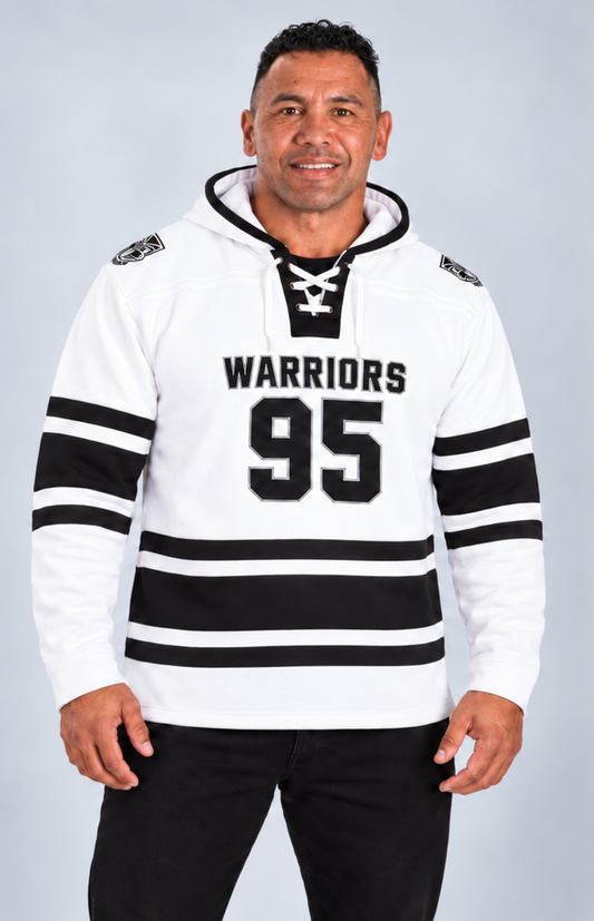 WARRIORS 95 Ice Hockey Hoodie – White